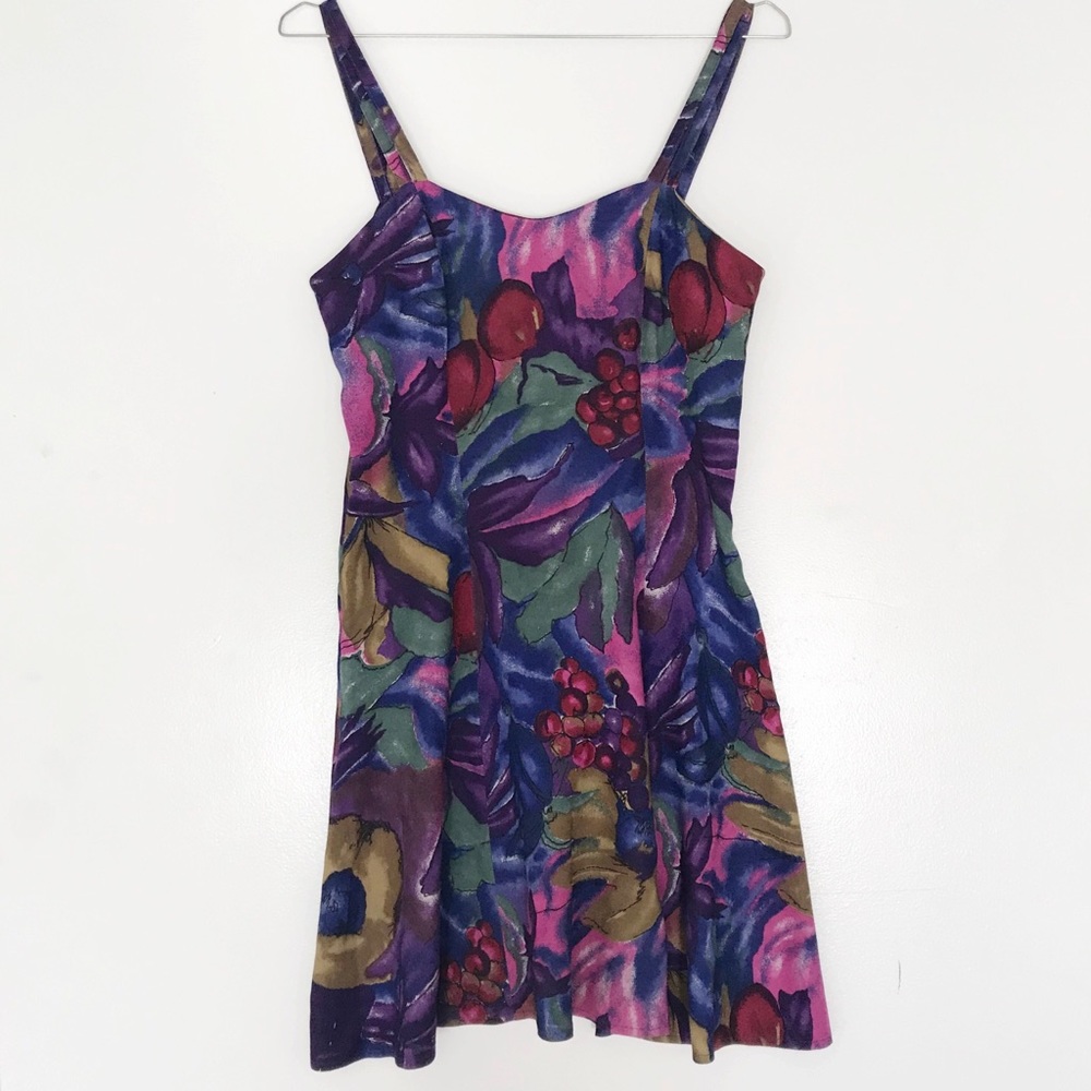 ALL THAT JAZZ Floral & Fruit Print Mini Dress
